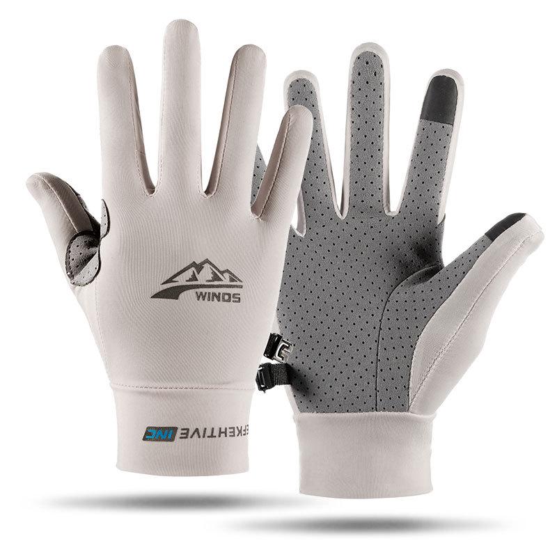 Ice Silk Unisex Fingerless Gloves: Lightweight Sun Protection for Outdoor Activities