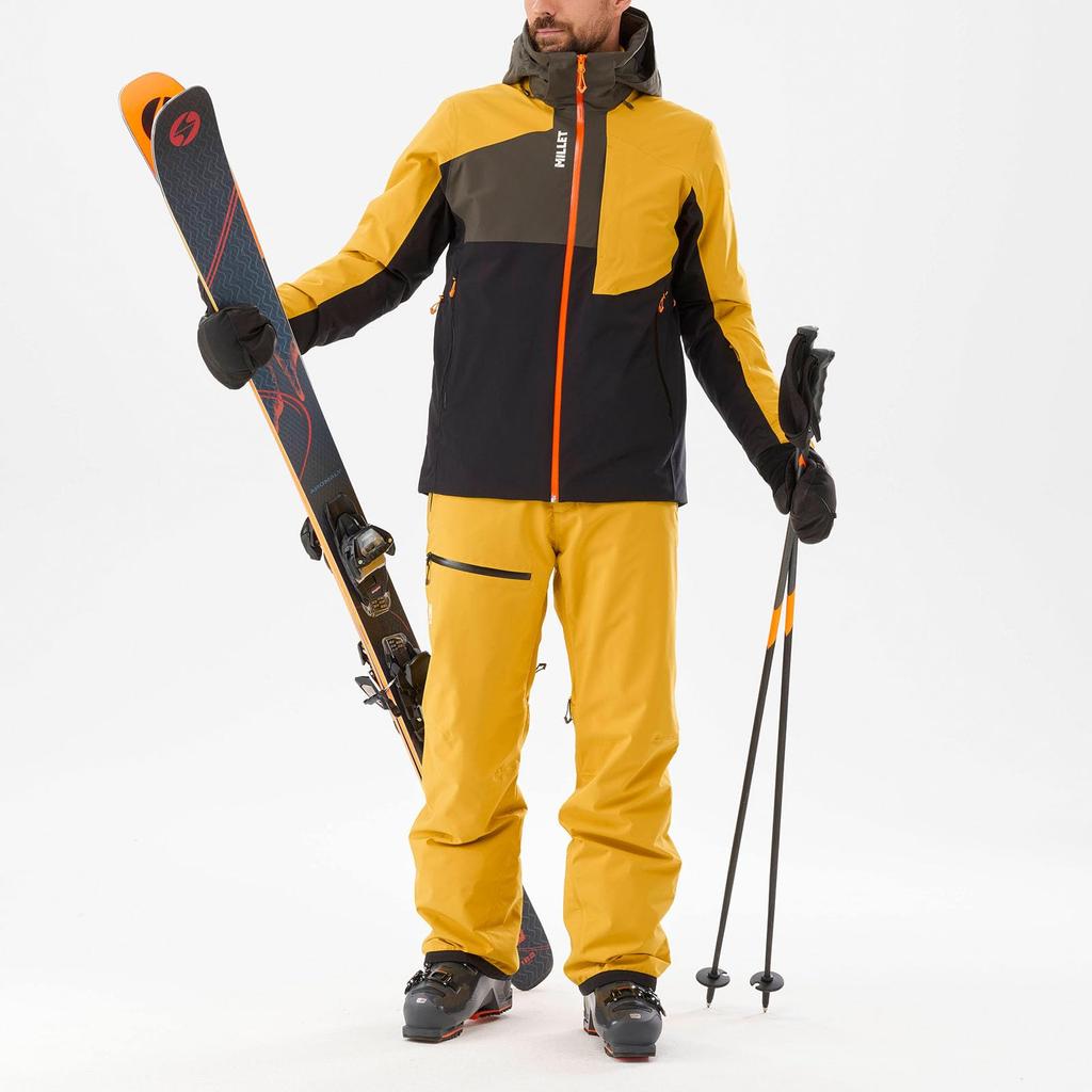 Millet Atna Peak Ski Jacket MIV9896 Size M Men's Black/Saffron (New Logo)