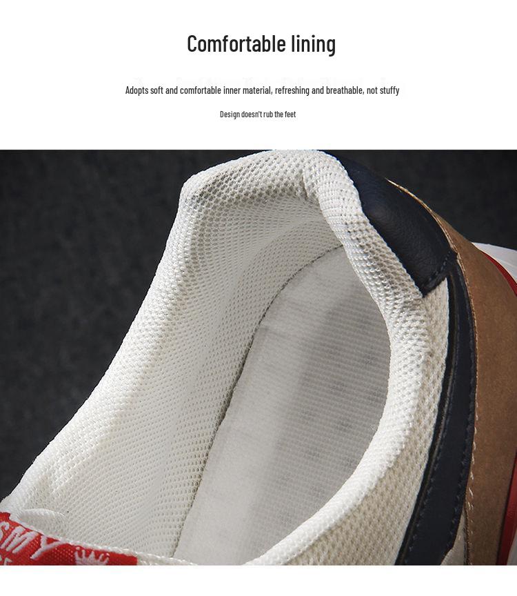 Buty męskie Forrest Gump w stylu retro, kolegiacki, casualowe, oddychające z siateczki, buty taty - wygodne, białe, wszechstronne sneakersy