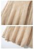 Women's Cashmere Round Neck Hollow-Out Sweater - 2023 Autumn/Winter Loose Fit, Niche Design, Short Style.