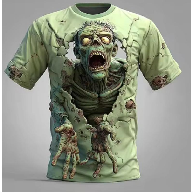 Fashion Men s Crew Neck Short Sleeve 3D Color Printing Abstract Short Sleeve Crew Neck T-Shirt XS
