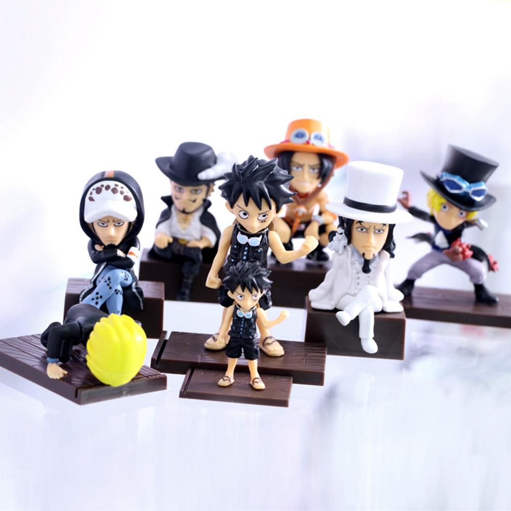 

7 шт. Аниме Фигурка One Piece Луффи Зоро Сабо Санджи Дракуль Михоук Эйс Трафальгар Д. Набор Игрушек Коллекция Подарков Закон о Воде No box