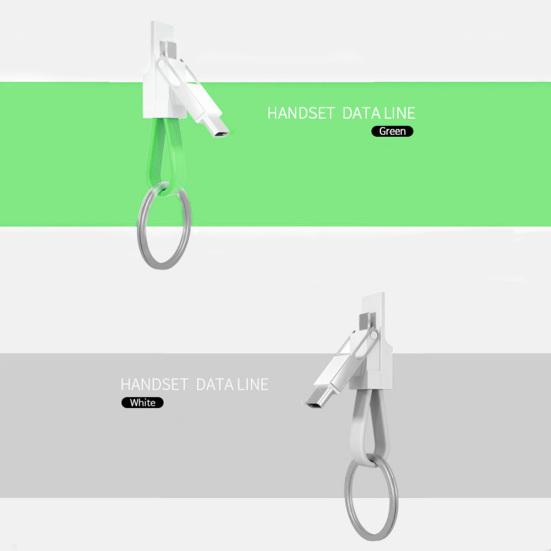 Breloc magnetic 3 în 1 Cablu de încărcare de date Micro USB tip C pentru iPhone Android