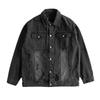 Men's Multi-Pocket Ripped Denim Jacket - Spring/Autumn, Trendy American Retro Street Style