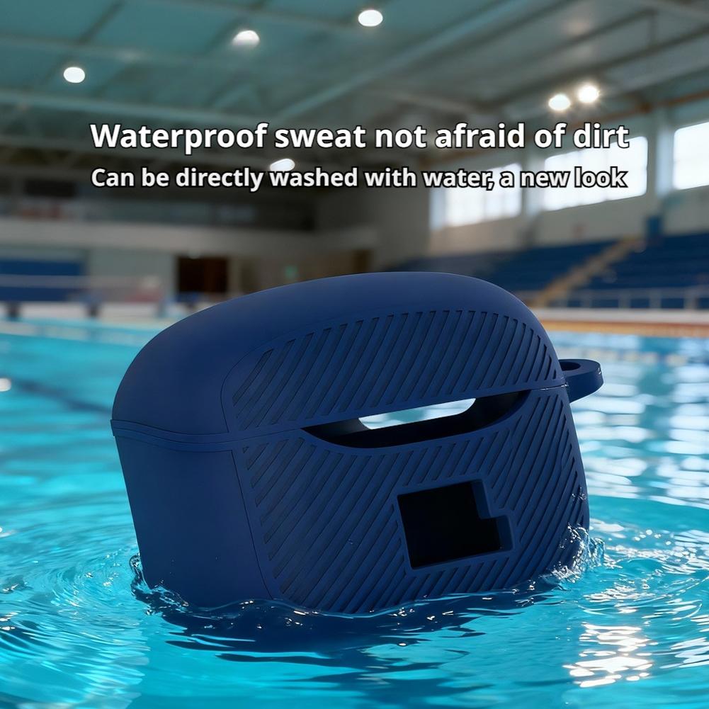 Silicone Protective Case for JBL Tune Buds 2 Shockproof Dustproof Soft Cover Lightweight Anti Scratch Wireless Earbuds Protector