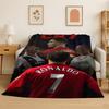 CR7 Capra R-Ronaldo Stella del Calcio Coperta di Flanella Morbida Calda Plaid per Camera da Letto Soggiorno Letto Viaggio Campeggio Picnic Bambino