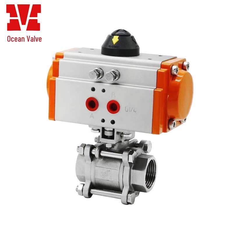 Válvula de Bola Neumática de Acero Inoxidable 304 Jiangsu Yuanyang