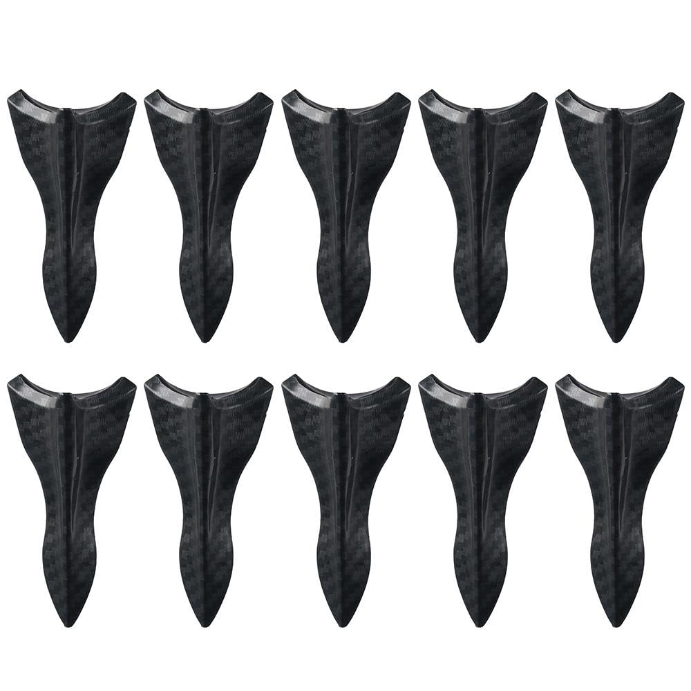 10 Pcs Air Vortex Generator Set, 2 Color Carbon Fiber and Black Shark Fin