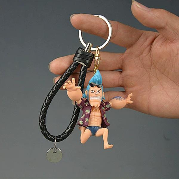 One Piece Model Cartoon Keychain Roronoa Zoro Monkey D Luffy Cartoon Toys Ornament Key Bag Car Keyring Birthday Gifts