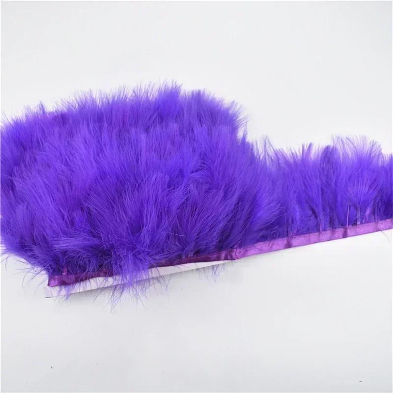 1Meter Marabou Feathers Tassel Fringe Trim Turkey Feather Tape Ribbon Clothes Sewing DIY Clothing Accessories Wedding Decoration