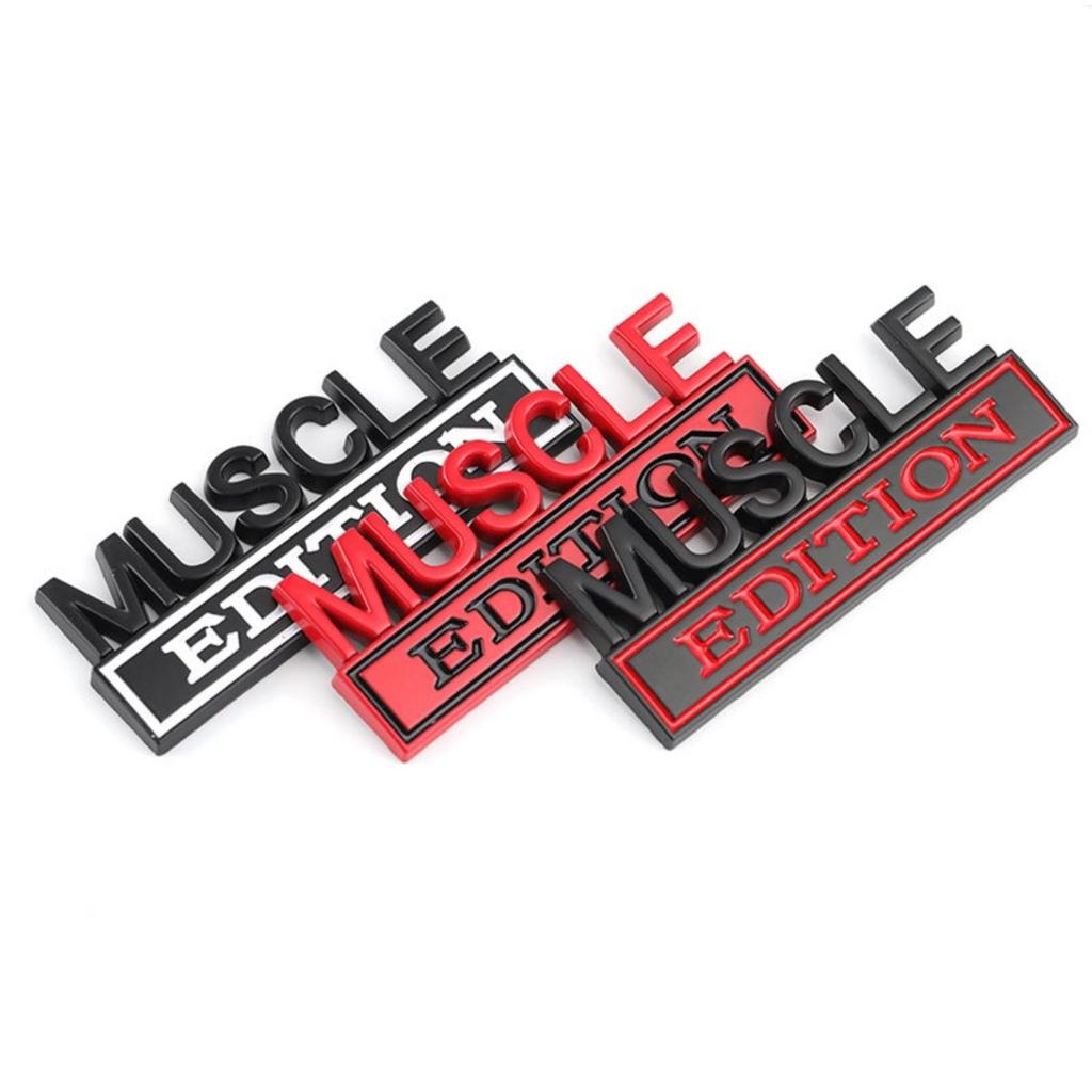 1Pc 3D Metal Muscle Edition Logo Car Front Grille Badge Side Fender Rear Trunk Emblem Sticker Decal