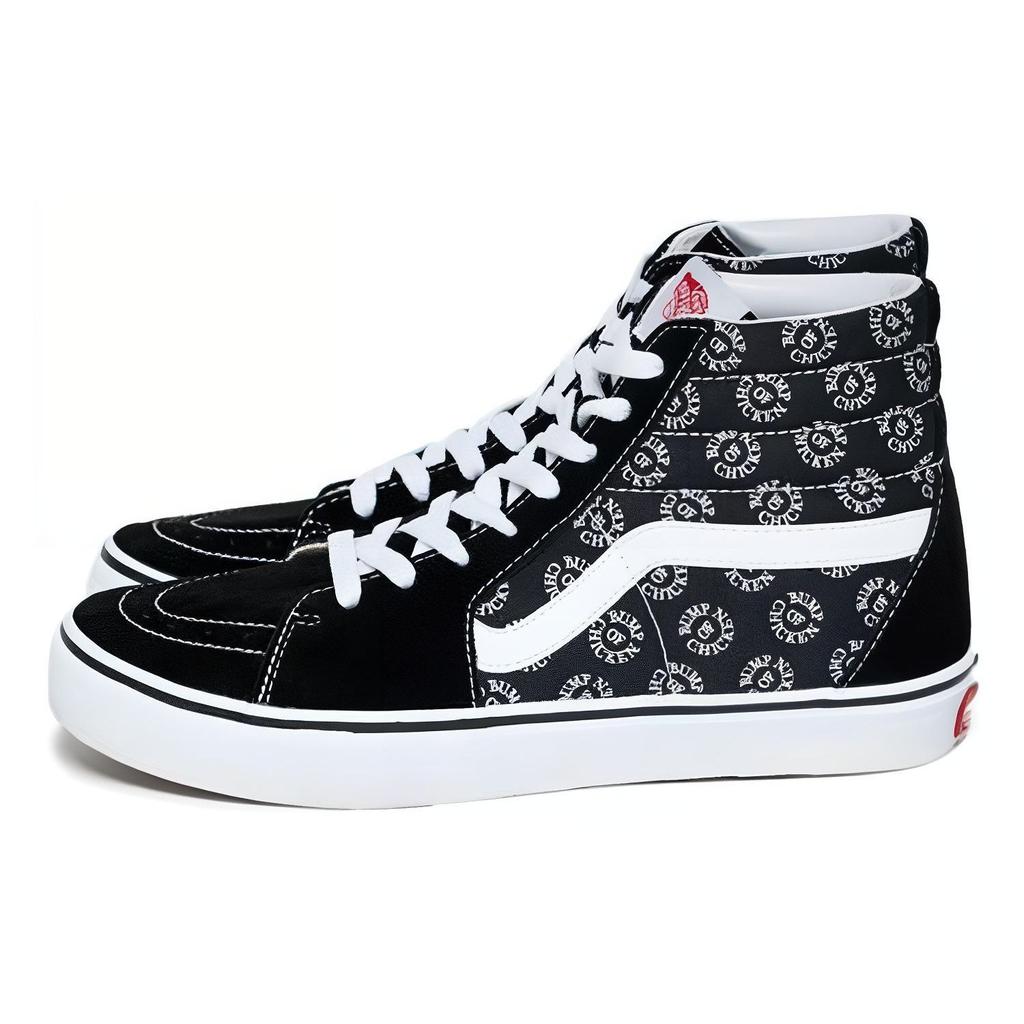 Vans Bump Of Chicken X  Sk8 Fabric Lace-Up High-Top Skate Shoes Unisex Skate Shoes Black 611434-0001