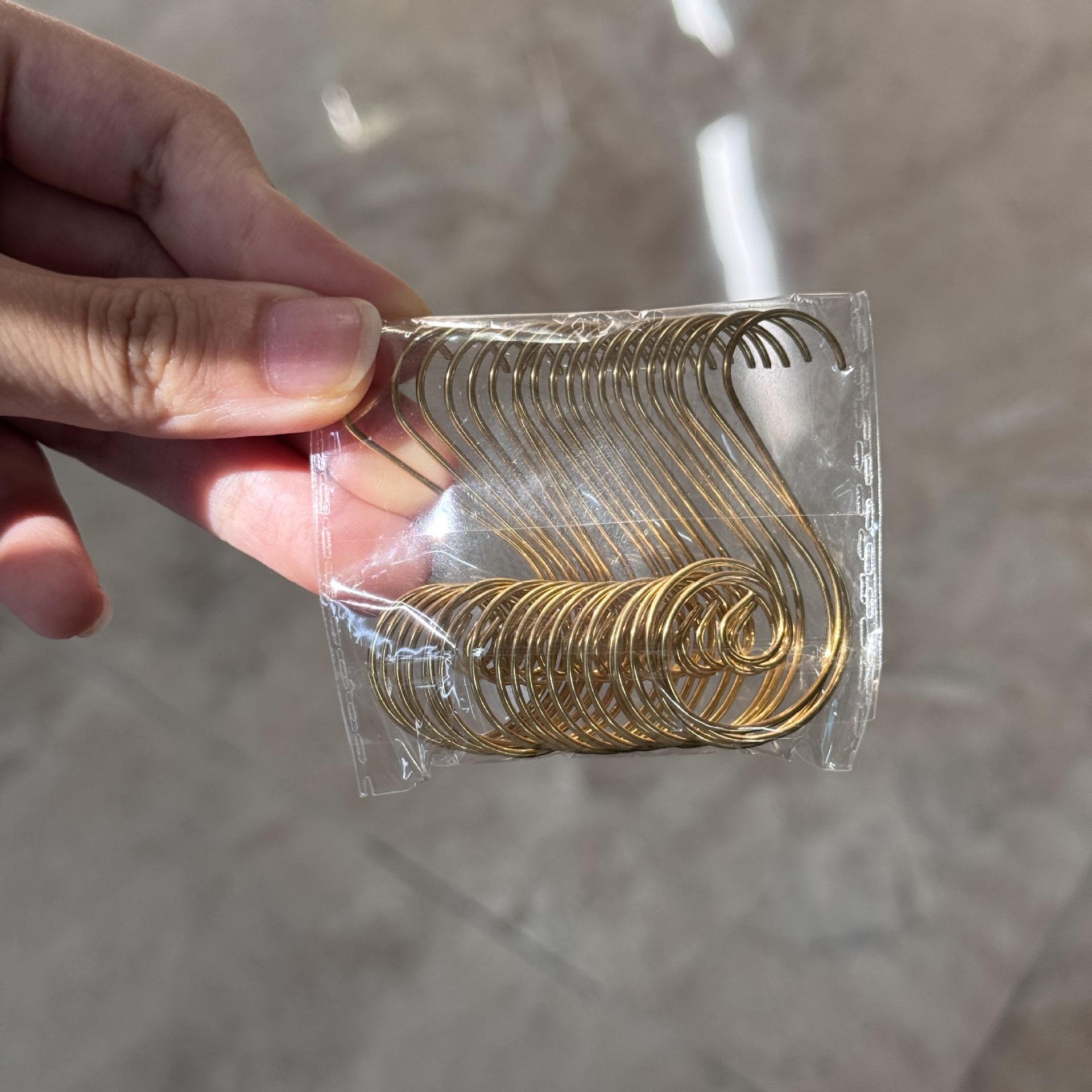 

50-Pack Christmas S Hooks for Holiday Decorations - Stocking Holders & Tree Ornaments