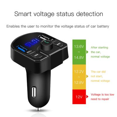 Bluetooth Car Kit Fm Transmitter Usb Aux Modulator Handsfree Car Audio Mp3 Player 3.1A Fast Charge Dual Usb Car Charger Adapter