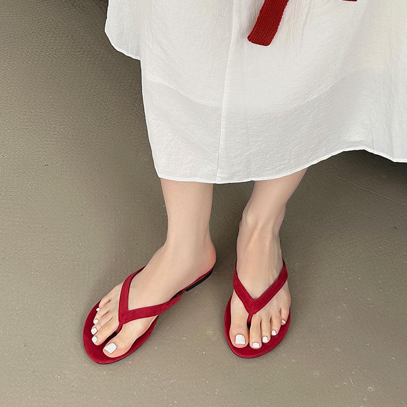 Fashion Summer Beach Female Flats Flip Flops Slides Slippers Shoes For Women Outdoor Fashion Round Toe Ladies Flats Slippers Shoes