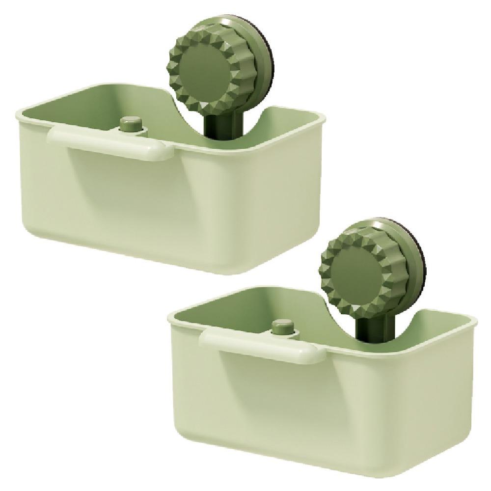 

2Pcs Suction Cup Kitchen Garbage Filter Creative Fruit Washing Filter Rack Home Storage зелёный