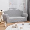 VidaXL Children's 2-Seater Sofa, Daybed with Backrest and Armrests, Guest Bed for Toddlers Living Room, Light Grey 357047