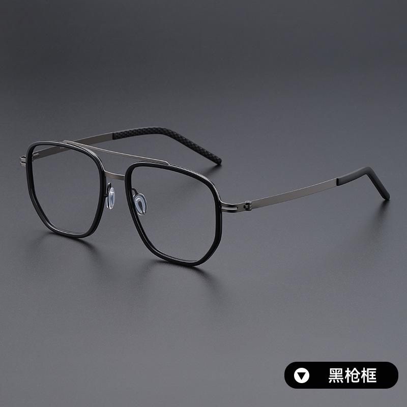 Pure Titanium Glasses Frame for Men Square Eyewear Male Classic Full Optical Prescription Eyeglasses Frames Gafas Oculos