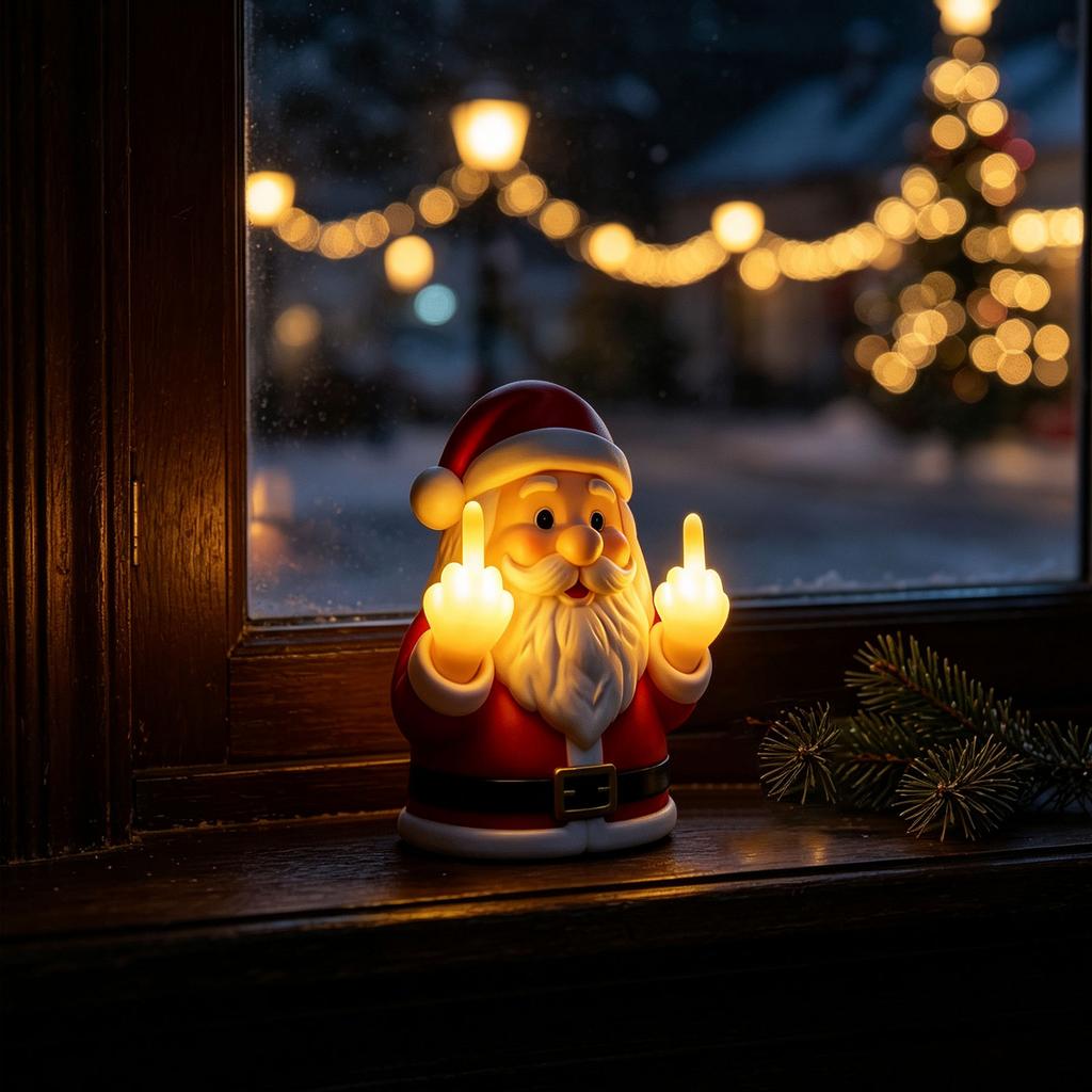 Nachtlicht für Weihnachtsdekoration zu Hause, Kaminsims- oder Tischdekoration für die Feiertage
