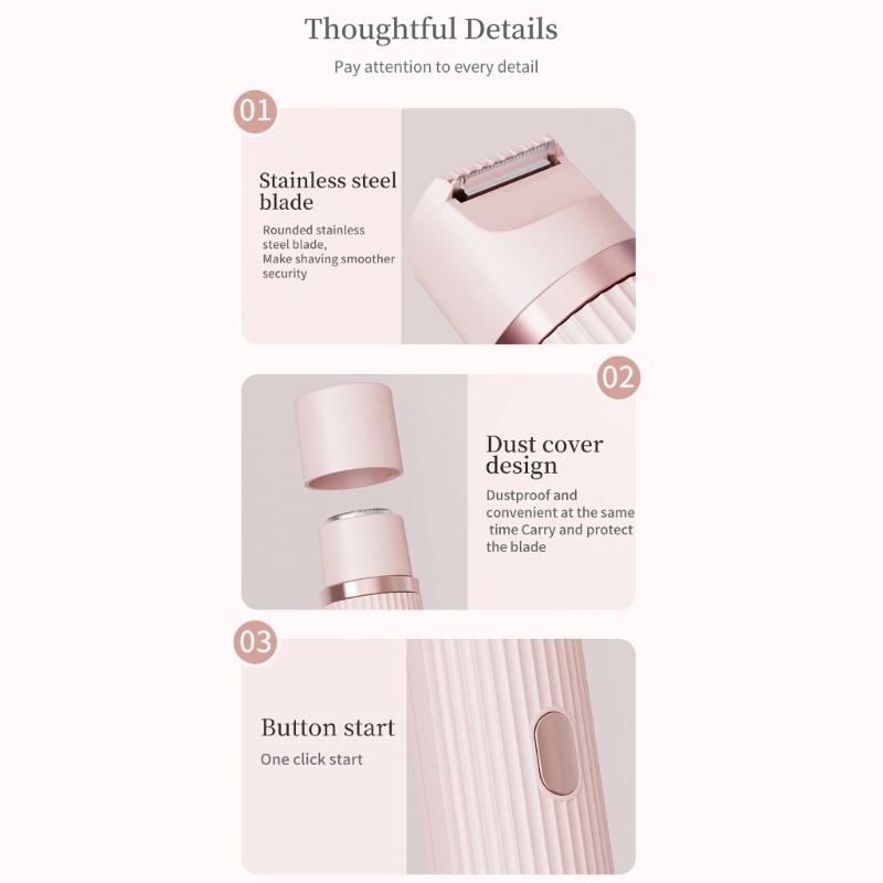 Electric Shaver Cutter for Women Bikinis Trimmer USB Rechargeable Hair Removal for Women Pubic Hair Trimmer Tool