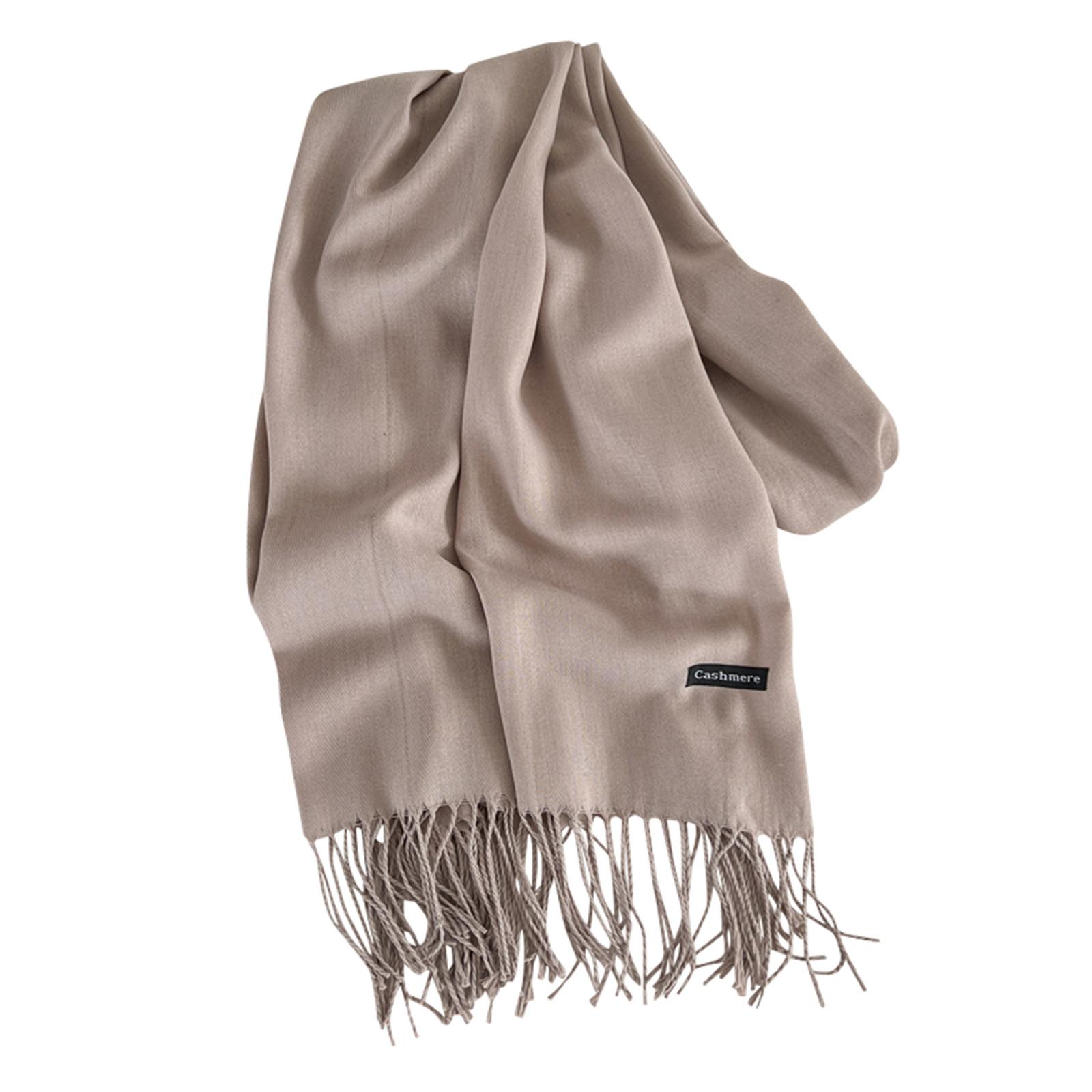 

Color Imitation Cashmere Scarf Winter Scarf Women s Shawl Thickened Warm Tassel Scarf