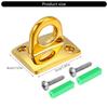 2Pcs Gold Large Loop Wall Plate Metal Post Queues Line Barrier Hooks for Movie Theaters and Hotels Zinc Alloy Hangers