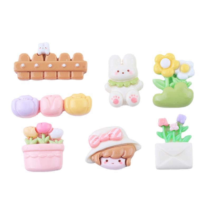 Cute Garden Cartoon Resin Hair Clips DIY Accessories