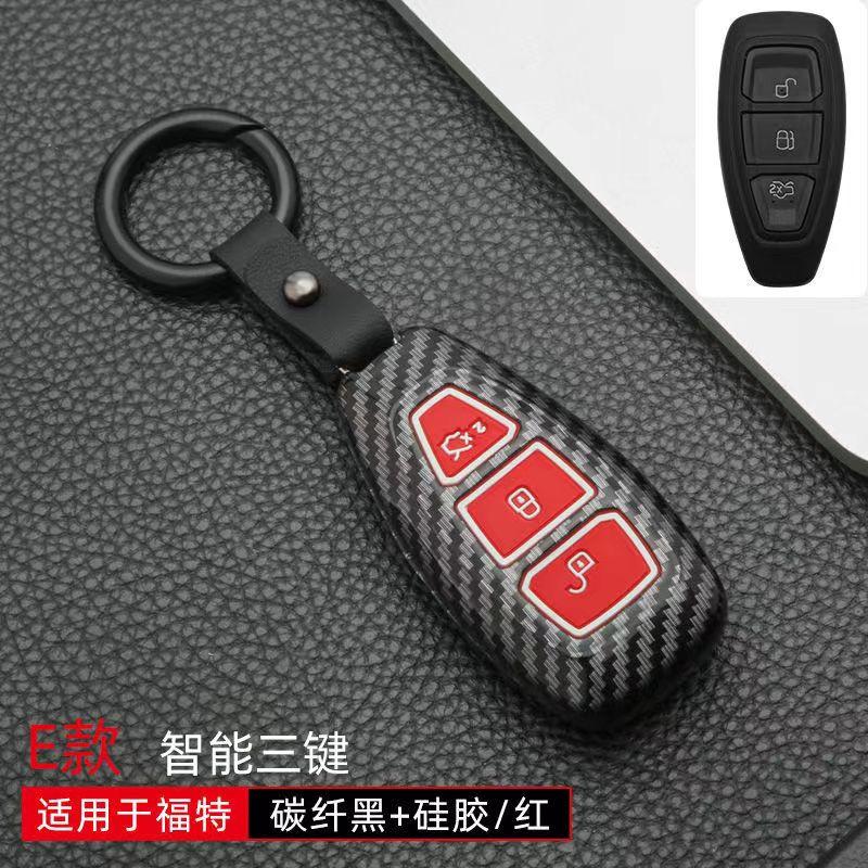Carbon Fiber Abs Car Smart Key Fob Case Cover For Ford Fiesta Focus 3 4 Mondeo Ecosport Kuga Focus St Car Key Smart Remote Key