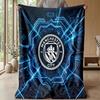 Manchester City Theme blanket Soft Flannel Blanket Plush Throw Blanket Cozy Sofa Bed Blanket for Home Decor