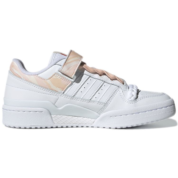 Adidas Originals Forum Low Leather Velcro Low-Top Skate Shoes Women Sneaker White Beige GY6984
