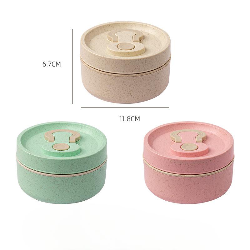 

Lunch Box Microwave Oven-specific Office Worker Lunch Box Separated Lunch Box Student Round small (1pc) зелёный