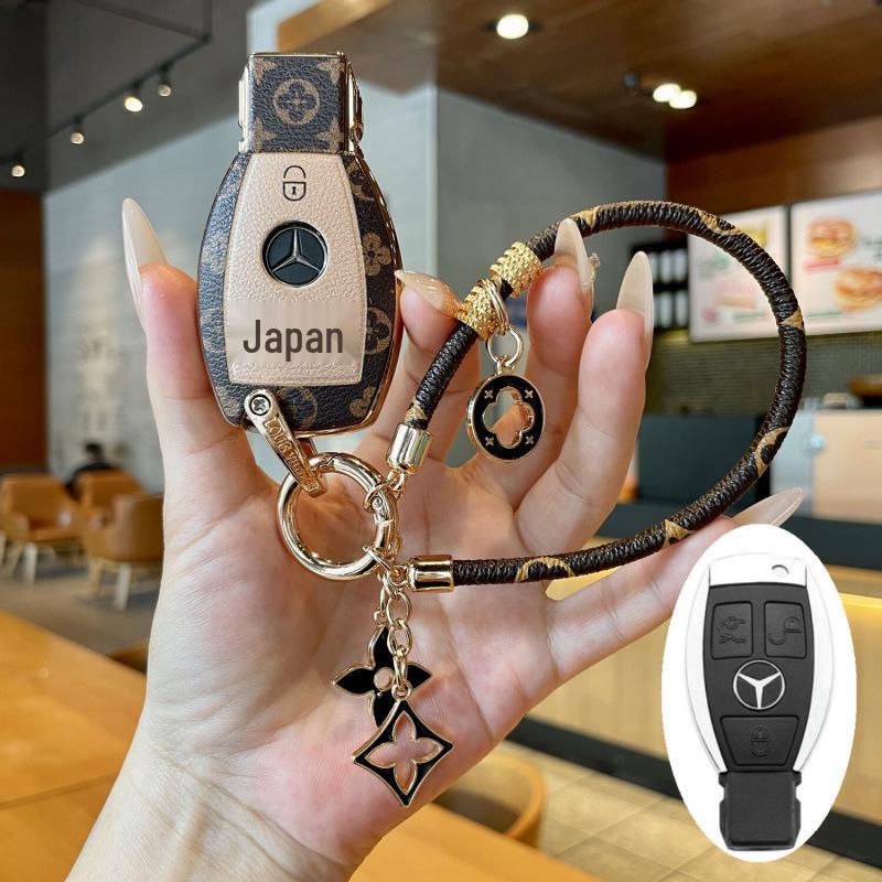 High-Grade Full Coverage Key Case with Exquisite Buckle for Mercedes CLS C-Class B-Class CLA EQB EQA GLE GLC.
