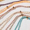 Colorful Bohemian Ceramic Fish Pendant Necklace for Women Adjustable Multicolored Rope Choker Jewelry for Summer Beach Vacation