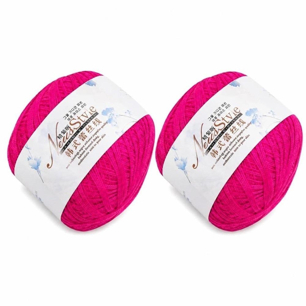 2pcs Size 10 Crochet Thread Thin Line Lace Thread Yarn Popular Cotton Thread For Knitting