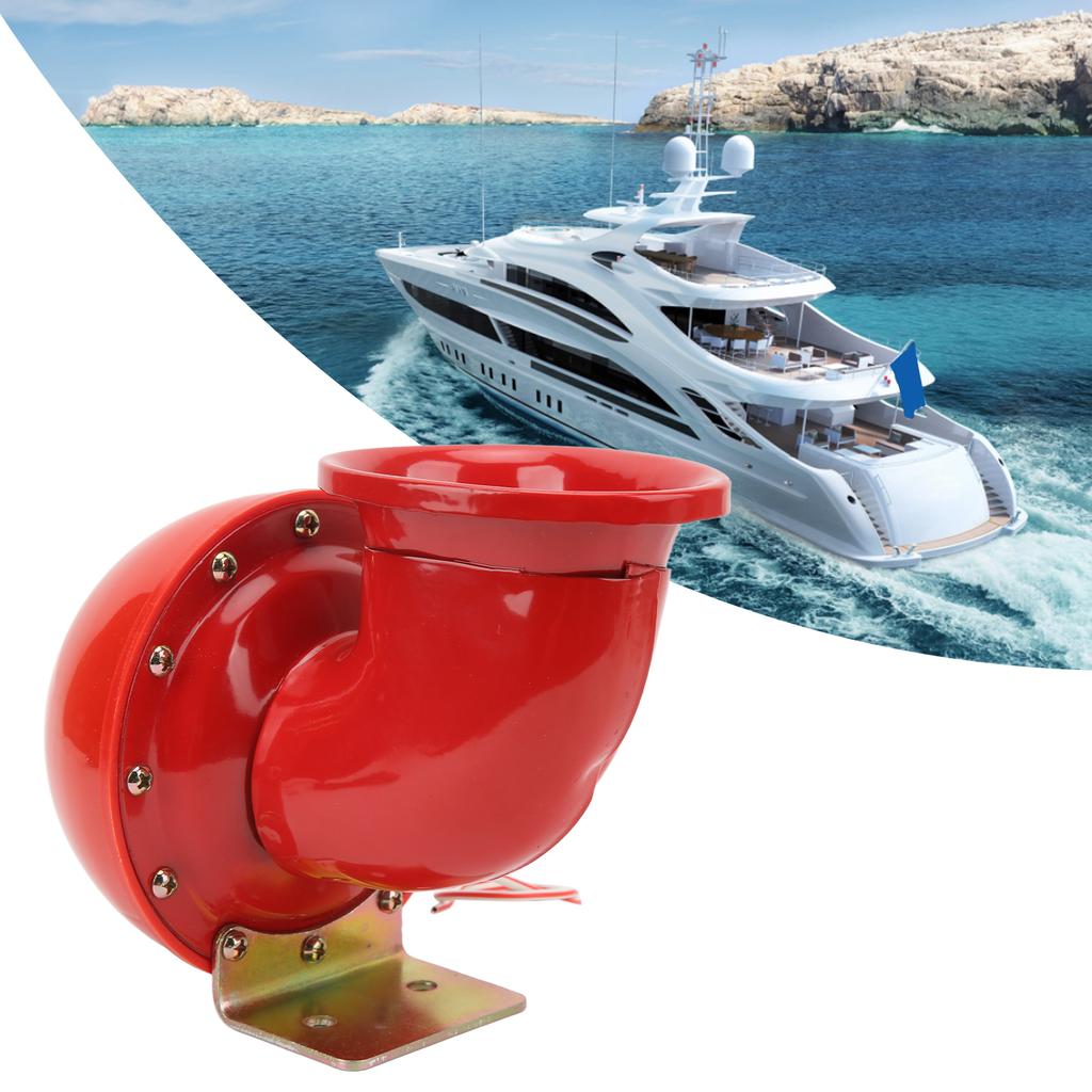 Yctze 12V 115dB Retro Electric   Horn Red   Car Speaker for ATV RV Boat Truck Electric Horn ATV Horn 12 Volt   Horn