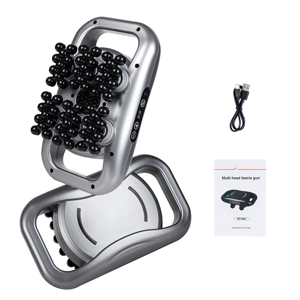 66-Head Electric Fascia Gun 9Gear Intensity High Frequency Vibration Body Massage Gun Back Waist Neck Massager Muscle Masajeador