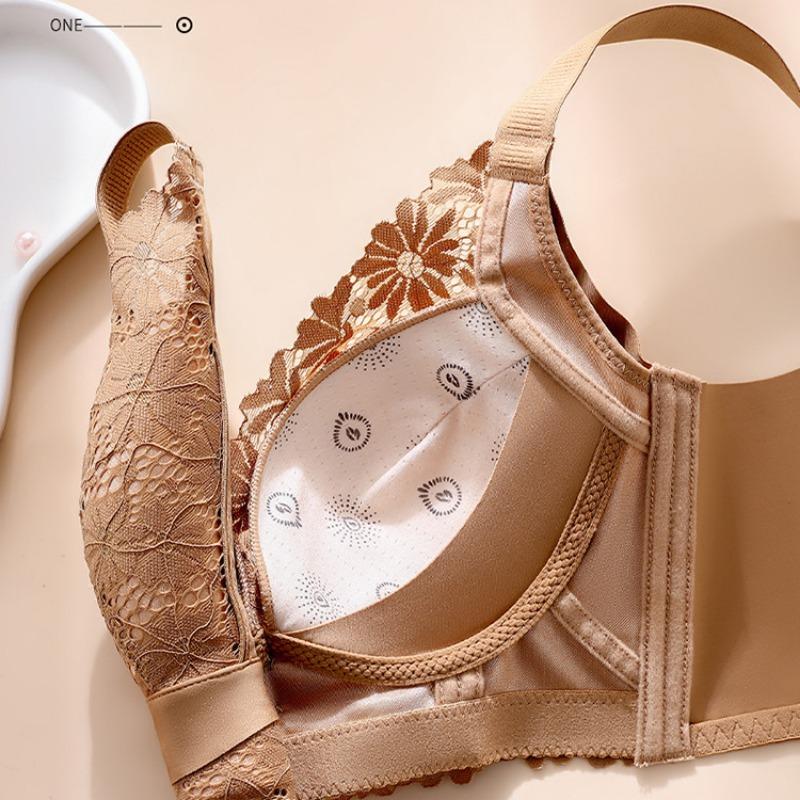 Raccolta della biancheria intima femminile Anello non in acciaio Comodo anti-cedimento Raccogli il vice seno Reggiseno regolabile con sensazione di calore