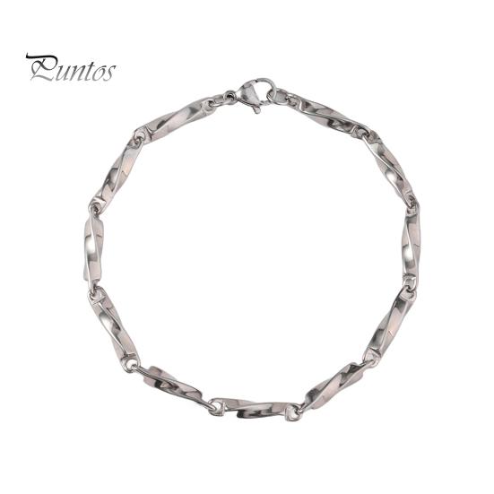 

Мужской браслет с толстой полой цепочкой и карабином, однотонная полированная нержавеющая сталь, витая цепочка в стиле панк для уличных клубных вечеринок E