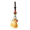 Weave Rope Wooden Carved Cat Keychain Beads Car Keyring Creative Wood Kitty Dolls Pendant  Students