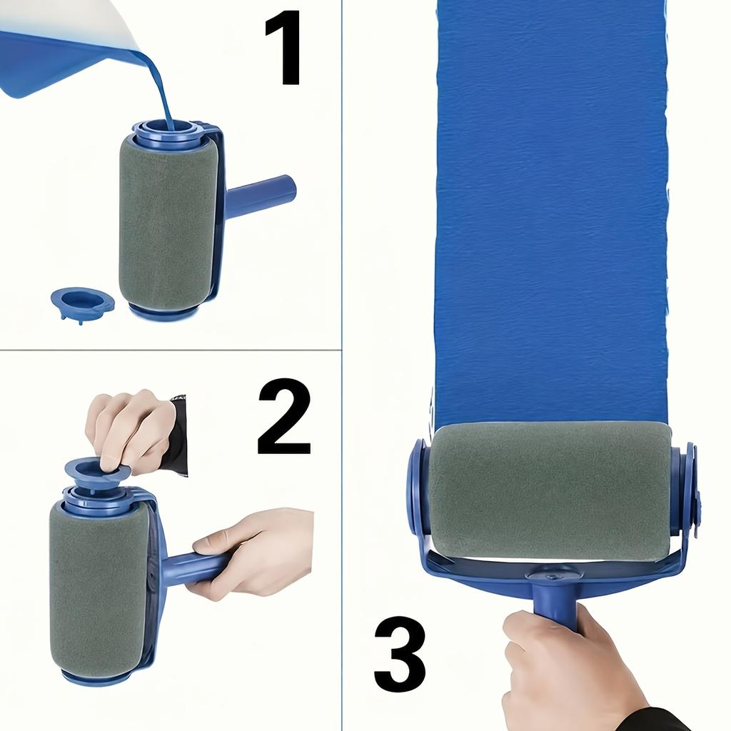 Multi-Functional Self-Priming Large Paint Roller High-Density Head No Frequent Dipping Even Bubble-Free Coating Special for Wall & Latex Paint