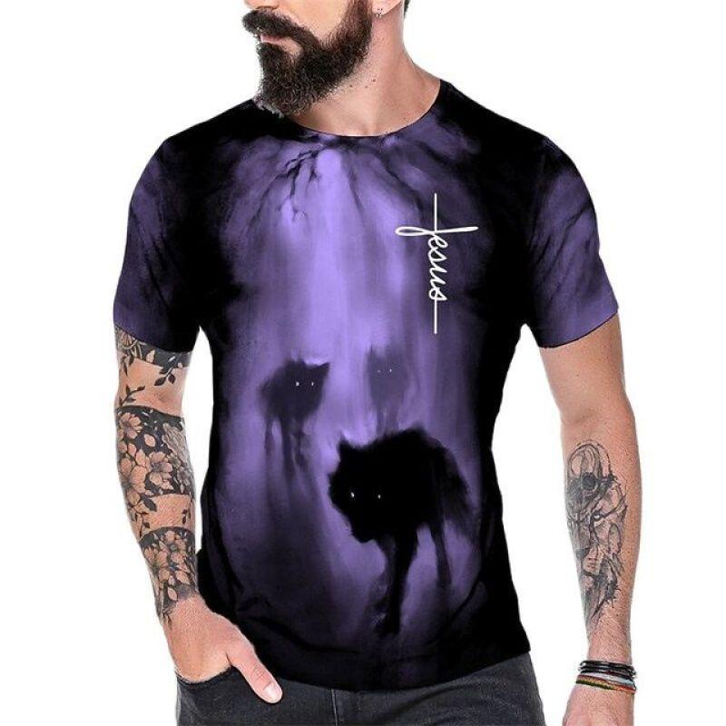 Mode 3D Tiger Gedruckt männer T Shirt Casual Oansatz Übergroßen Kurzarm Sommer Straße Hip Hop Tops Tier Tees