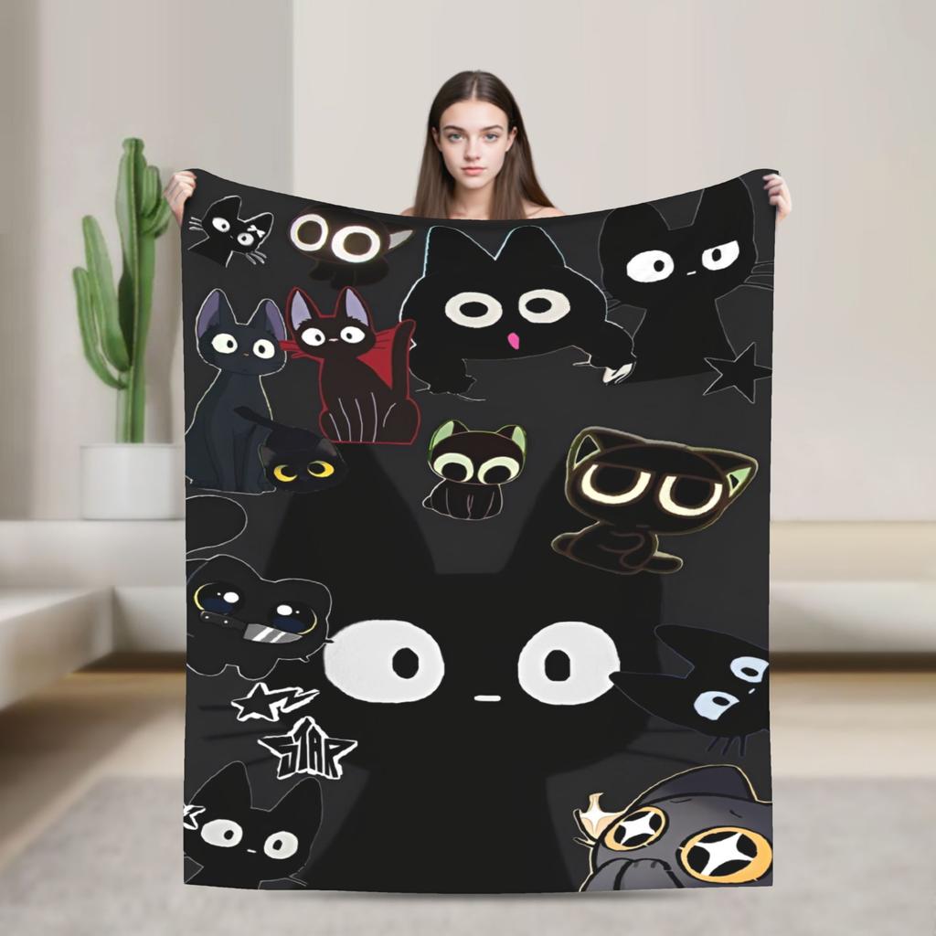 The Legend Of Hei Anime Blanket  Camping Flannel Throw Blanket For Living Room Soft Custom Quality Bedspread Birthday Present