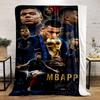 Kylian Mbappe 10 France World Cup Lightweight Throw Blanket Cozy Blanket for Bed Sofa Gift for Fans