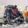 1Pc Cartoon Print Flannel Blanket, High Quality Comfortable for All Seasons, Home Decor, Warmth and Comfort, Perfect for Christmas Birthday Gift