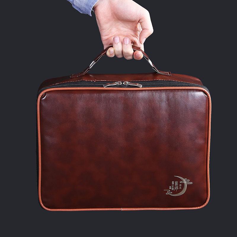 Coffret cadeau de service à thé de voyage Kung Fu en céramique haut de gamme sable violet, cadeaux d'événement d'entreprise pour la Fête de la Mi-Automne