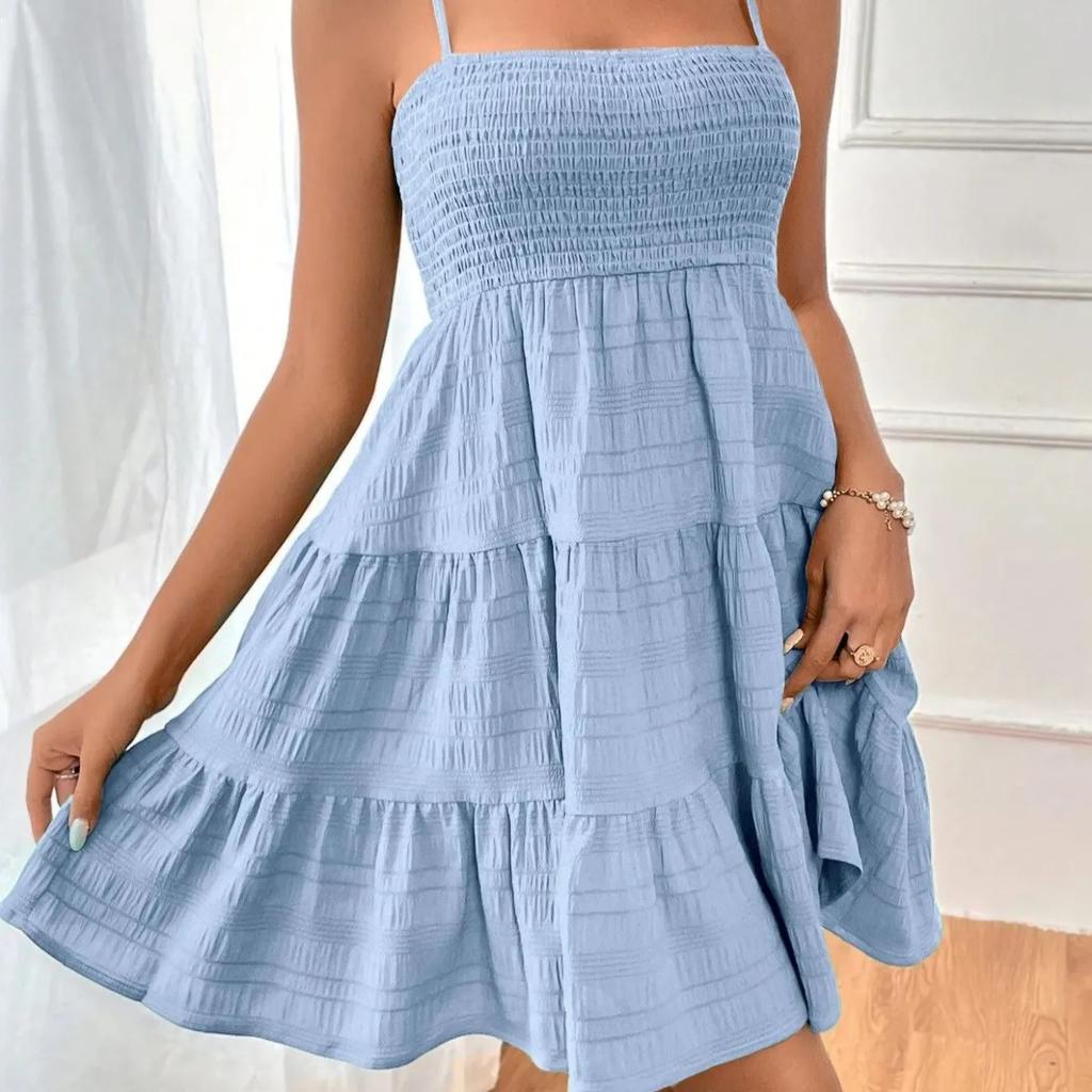 Casual zomerjurk voor dames, mouwloze zonnejurk, tankjurken, strandjurk, strandjurk