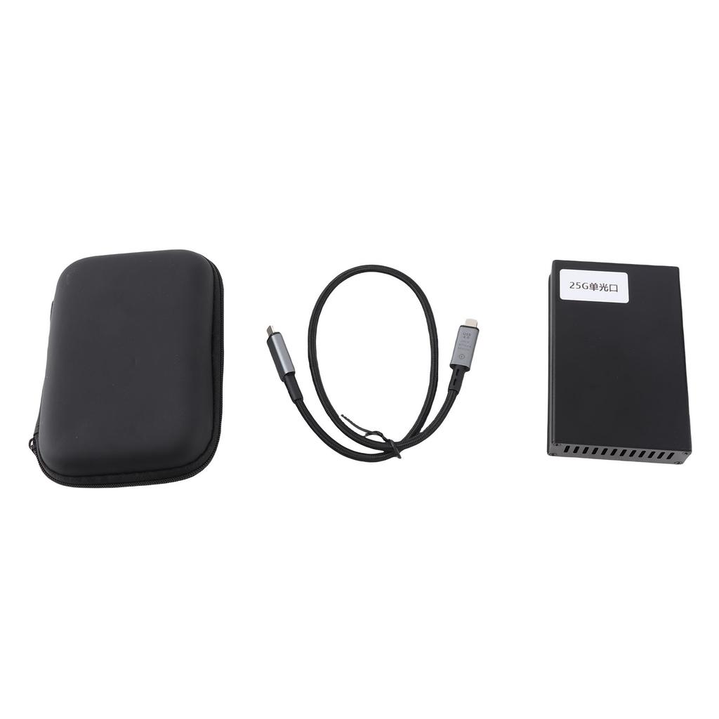Portable 25G Network Card USB4 Network Card SFP Optical Interface High Speed Plug and Play Aluminum Alloy Single Port