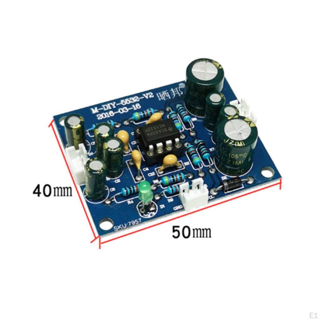 NE5532 Preamplifier Board Wide Electrical Potential Range 1235V Single Power Supply Preamp Low