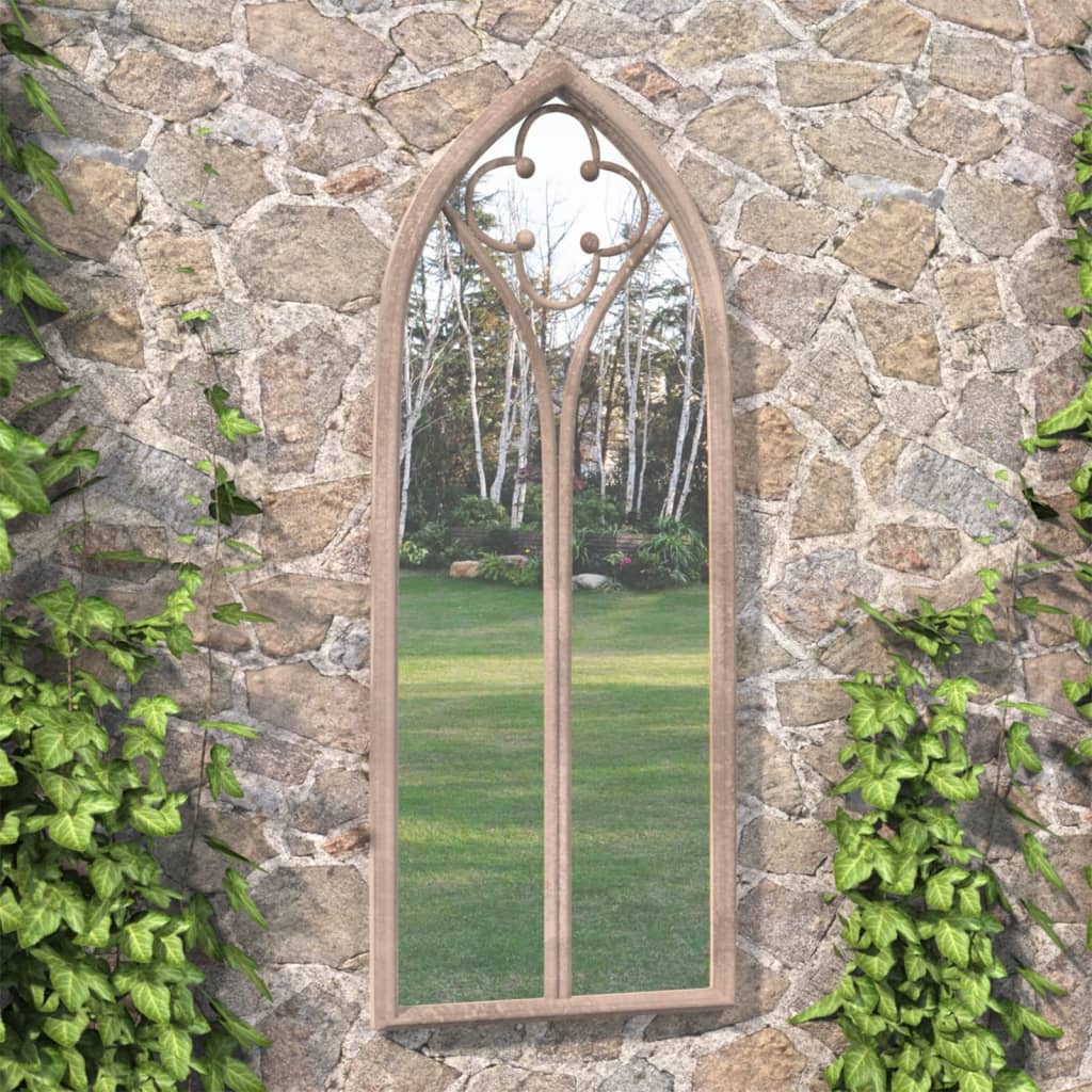 Vidaxl Lustro Ogrodowe, Piaskowe, 100X45 Cm, Żelazne