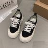 Platform canvas shoes spring new versatile height increase casual sports board shoes breathable white shoes biscuit shoes women